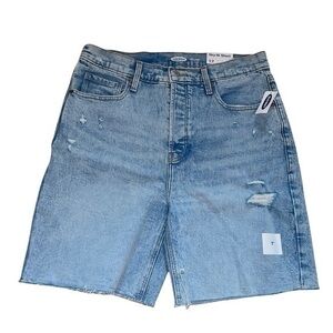 Old Navy Extra High-Waisted Sky-Hi Distressed Cut-Off Jean Shorts - Size 12